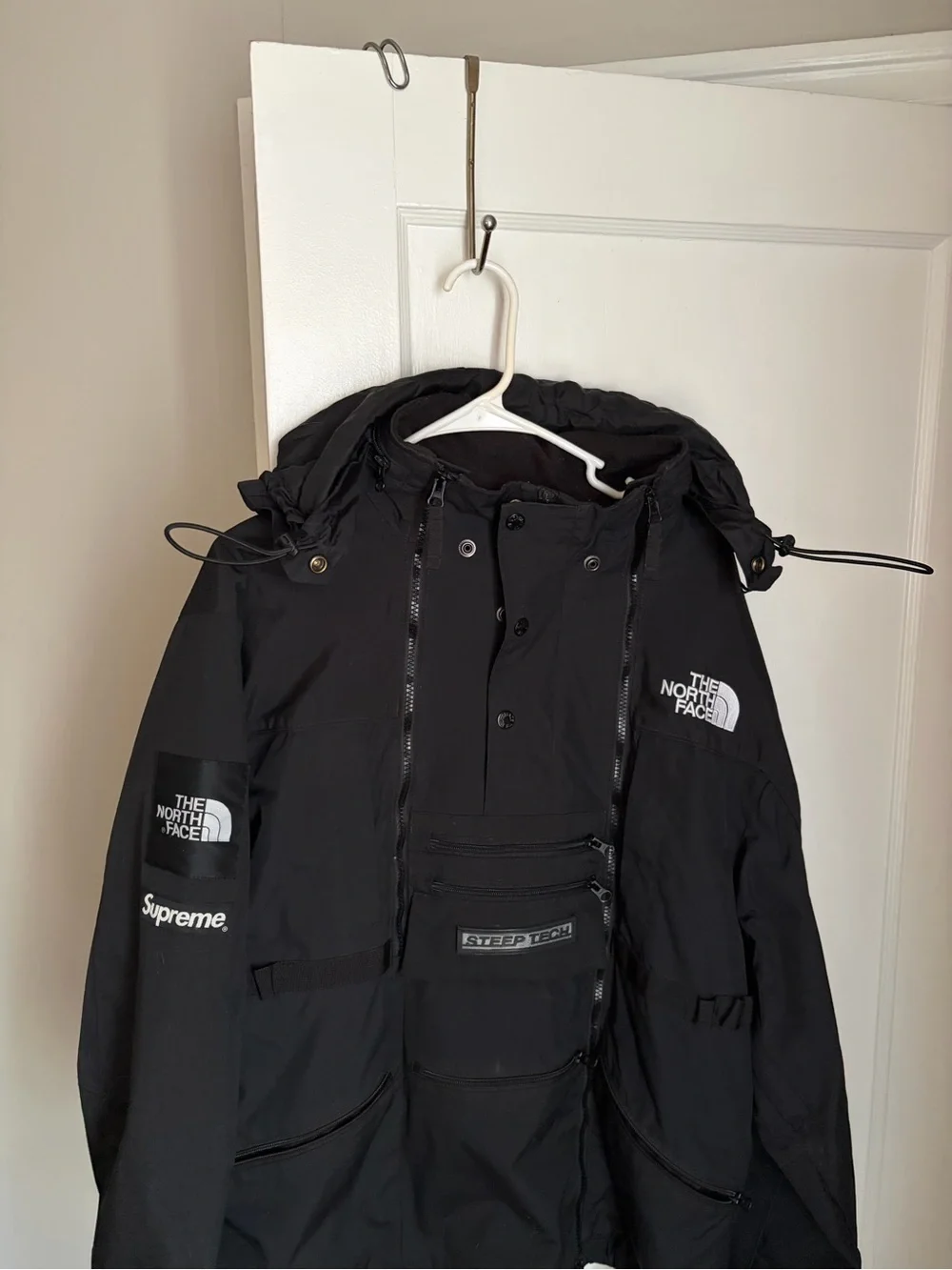 The North Face Black Steep Tech Ski Jacket with Supreme Patch